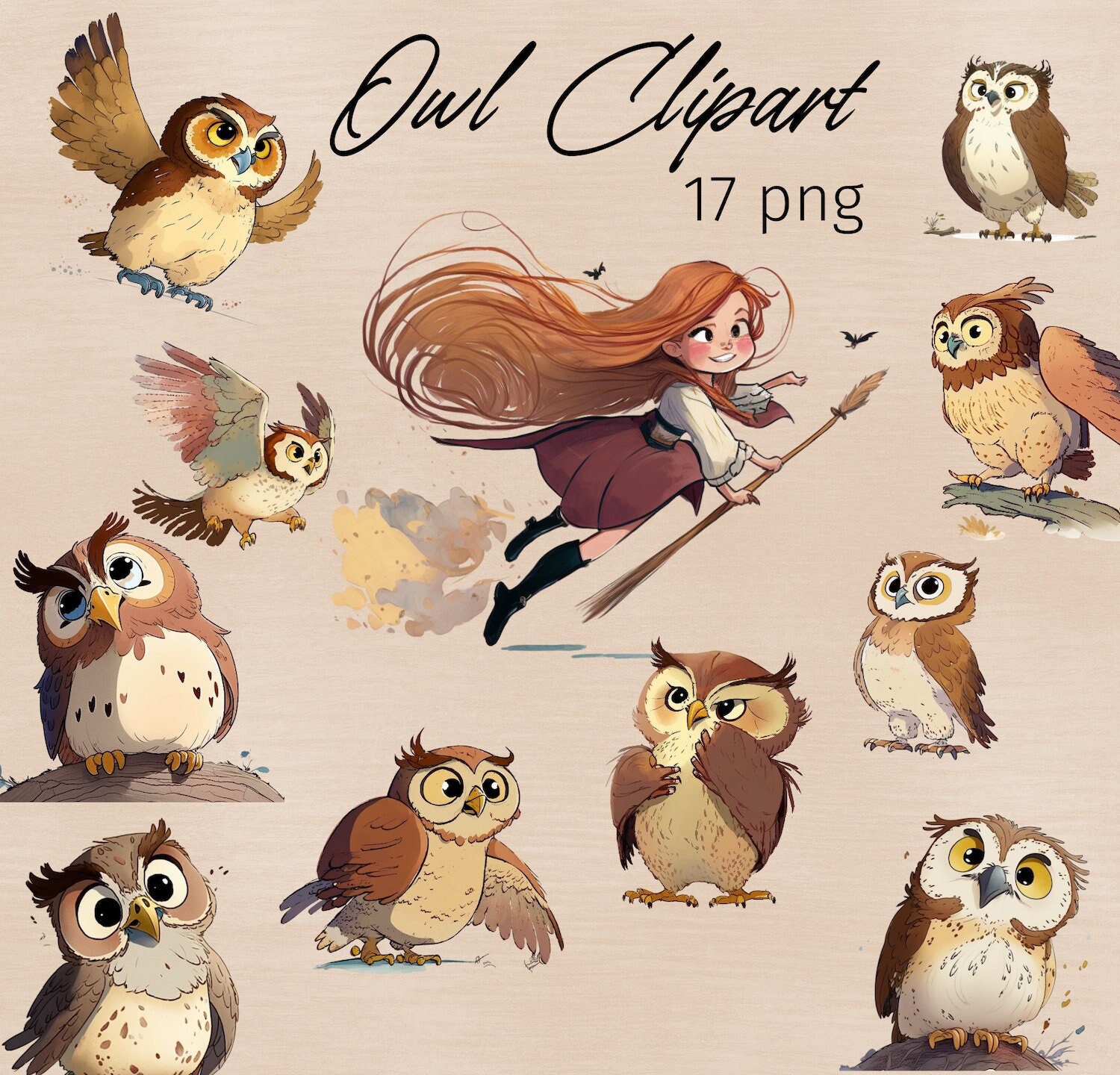 Owl Clipart, Clip Art, Commercial Use, Forest Clipart, Animal Clipart Paintings, 17 png clipart pict