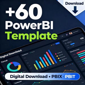 Mais de 60 modelos do Power BI | Relatórios de análise de negócios | KPIs e visualização de dados | Modelos do Power BI para projetos, vendas, finanças e RH
