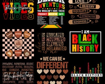 Black History Month SVG PNG-bundel, krachtige ontwerpen (digitale download)