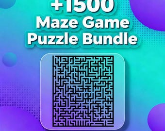 1500+ Maze Game Puzzle Bundle with Solutions (Printable PDF)