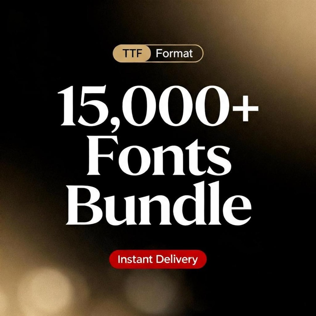 15,000+ Premium Fonts Bundle | Biggest Font Collection | Commercial Use ...