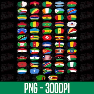 Flags of African countries PNG, African Continent Flags Countries PNG, African Flags PNG, Black History Month png, Juneteenth png