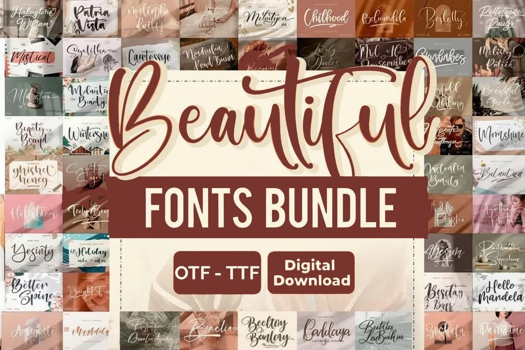 Beautiful Fonts Bundle | Premium Font Bundle for Creators & Designers ...