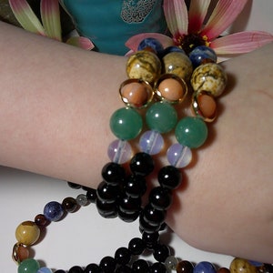 Bracelet extensible guérisseur par cristaux du système solaire - Bracelet Les huit planètes - Bracelet planétaire - Bracelet de pierres précieuses naturelles de guérison