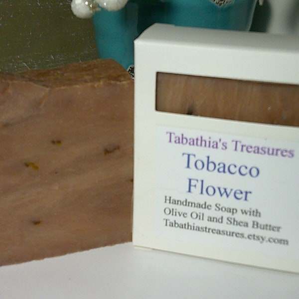 Tobacco Flower Handmade Soap Bars -- High Quality, Organic / Vegan--Absolutely Wonderful Fragrance