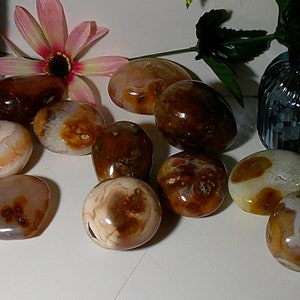Pietra palmare di corniola / Pietra tascabile di corniola / Cristallo di protezione / Pietra dei chakra / Pietra per massaggi / Cristallo curativo / Alta qualità