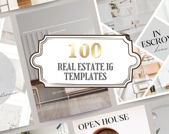 100 Instagram Canva Bundle for Real Estate