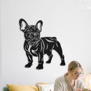 French Bulldog Metal Wall Art, French Bulldog Wall Decor, French Bulldog Sculpture, French Bulldog Lover Gift, French Bulldog Portrait
