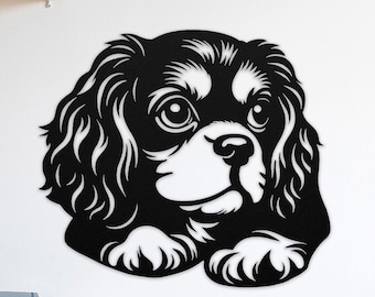 Cavalier King Charles Spaniel Metal Wall Art, Cavalier Metal Decor, Spaniel Wall Sculpture, Cavalier Wall Piece, Spaniel Wall Decor