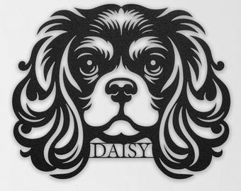 Cavalier King Charles Spaniel Metal Wall Art, Custom Cavalier Metal Decor,  Personalized Spaniel Wall Decor, Cavalier Wall Piece