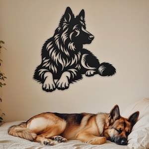 German Shepherd Metal Wall Art, Gift For German Shepherd Owner, Dog Metal Wall Art, German Shepherd Home Decor