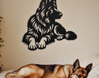 German Shepherd Metal Wall Art, Gift For German Shepherd Owner, Dog Metal Wall Art, German Shepherd Home Decor