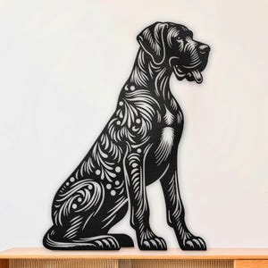Great Dane Metal Wall Art, Gift For Great Dane Owner, Metal Great Dane Sign, Great Dane Home Decor, Dog Lover Home Decor