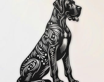 Great Dane Metal Wall Art, Gift For Great Dane Owner, Metal Great Dane Sign, Great Dane Home Decor, Dog Lover Home Decor