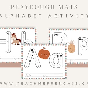 PRINTABLE Alphabet Playdough Mats | Activity Mats | Preschool, Homeschool, Early Learning | Fine Motor Skills