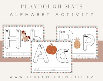 PRINTABLE Alphabet Playdough Mats | Activity Mats | Preschool, Homeschool, Early Learning | Fine Motor Skills