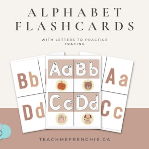 Flashcard con alfabeto stampabile/Carte educative/Carte ABC/Stampabili homeschool