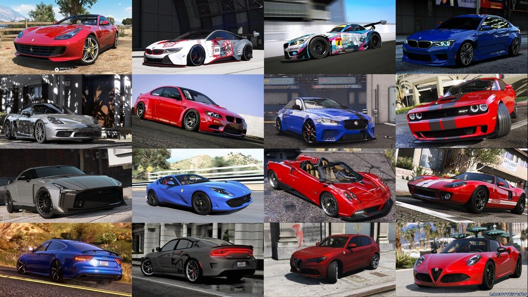 GTA V Car Pack: 10 CARS Fivem Ready Realistic Handling - Etsy