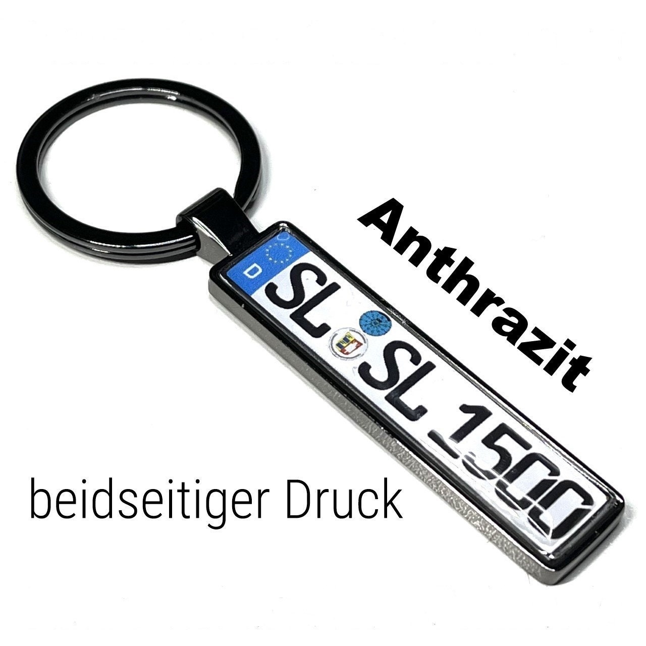 BMW Schlüsselanhänger Leder dunkelblau + Einkaufschip : : Auto &  Motorrad