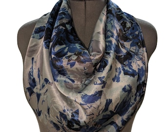 Blue &quot;Cool&quot; Square Scarf 35&quot; x 35&quot;