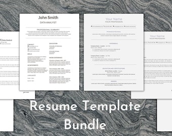 Resume and cover letter template, resume template google docs, resume template bundle, google docs resume template, resume word, Resume