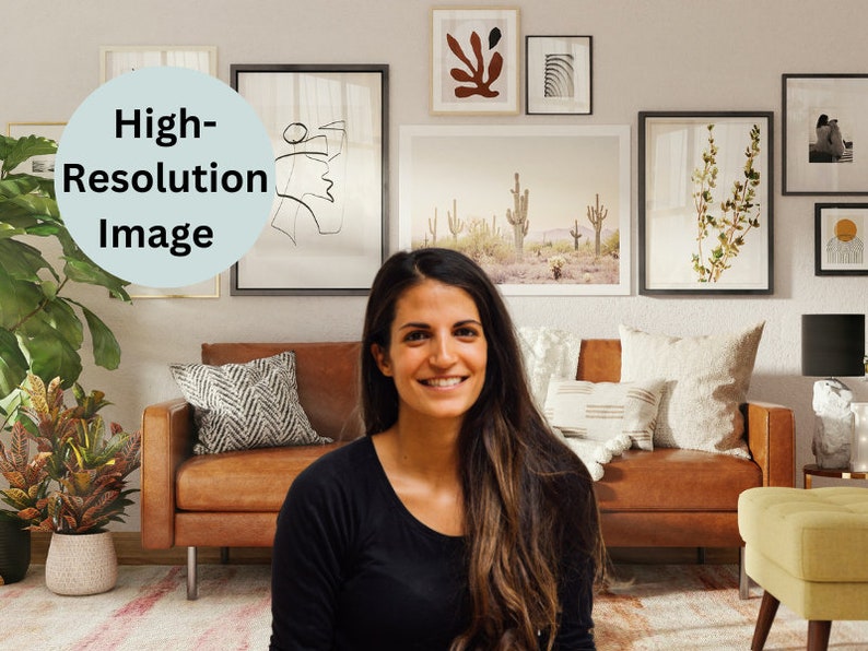 Zoom Background Living Room Plant Relaxing Etsy