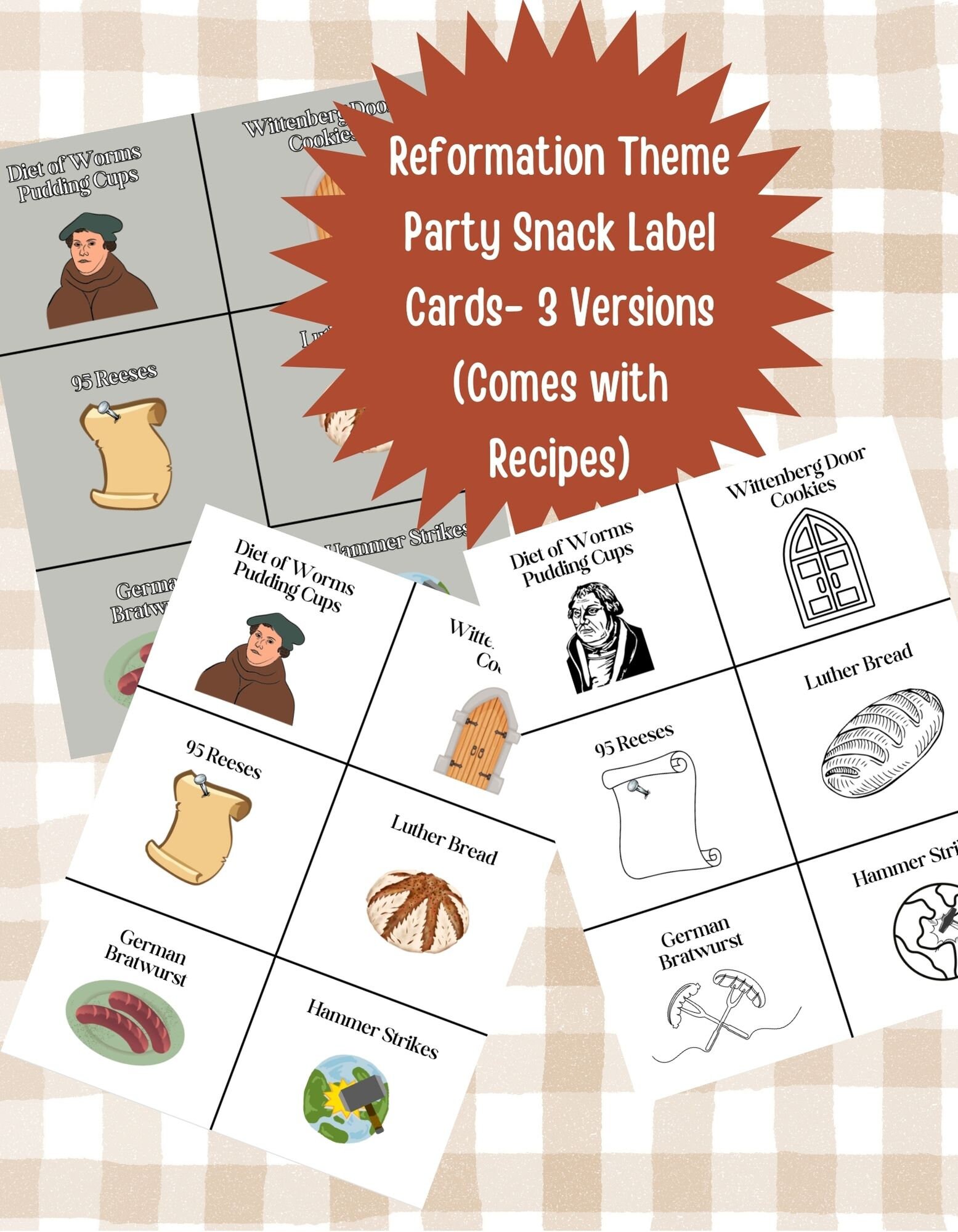 Reformation Day Party Pack- Printable Posters, Games, and More. Perfect ...