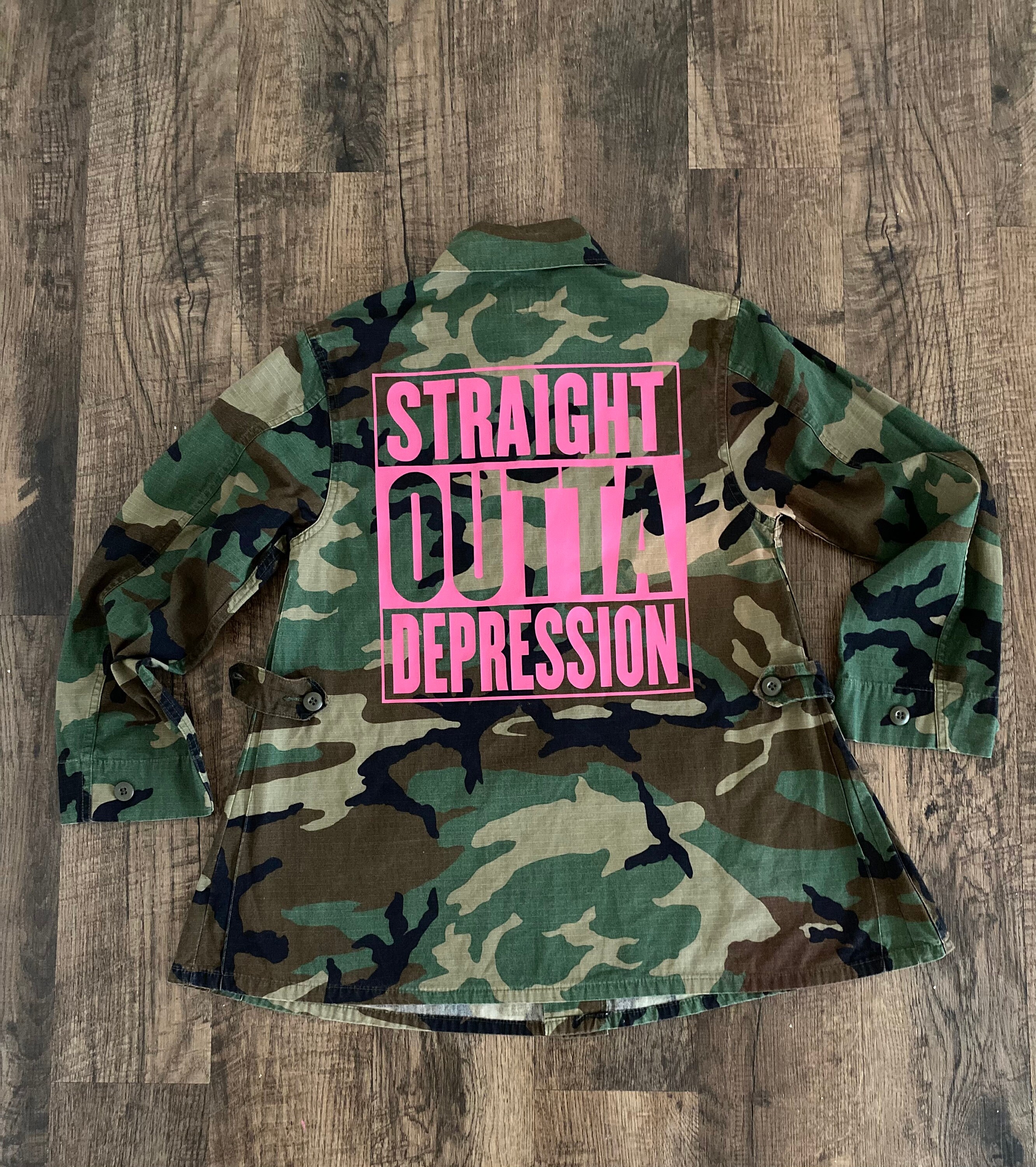 Customised Green Camo Jackets, Ex-Army