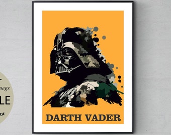 Darth Vader - Star Wars Digital Print for the Ultimate Fan, Boho Abstract, PRINTABLES, Futuristic Art, Home Decor
