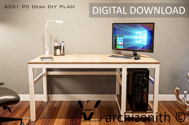 Pdcf Desk DIY PDF Desk Construction Plans - Etsy
