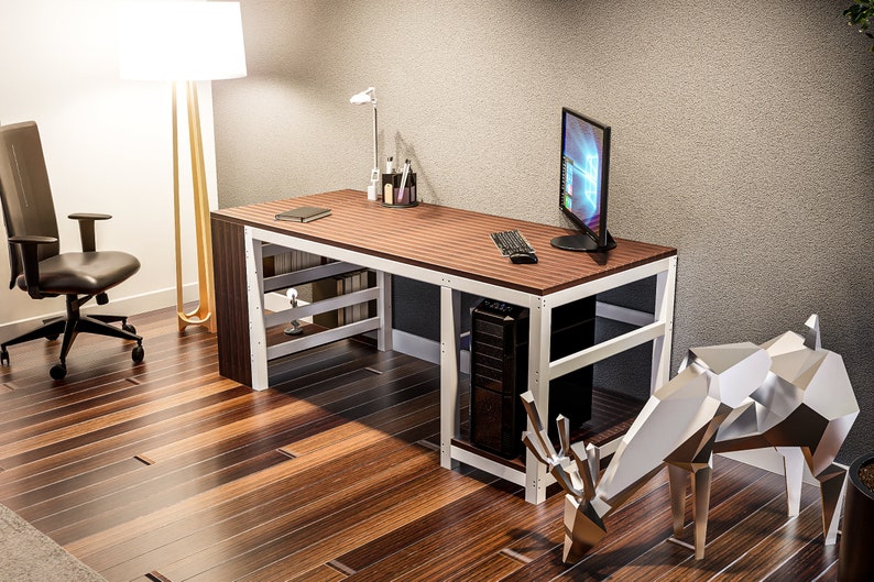 Step-by-step DIY Plan for a Computer and Work Desk - Customize Your ...