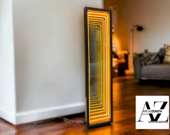 Lámpara de pie Infinity Mirror - Lámpara decorativa para el hogar