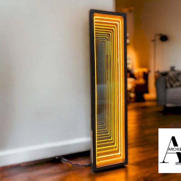 Infinity Mirror Floor Lamp - Decorative Home Lamp