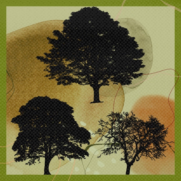 Oak tree SVG set of 3