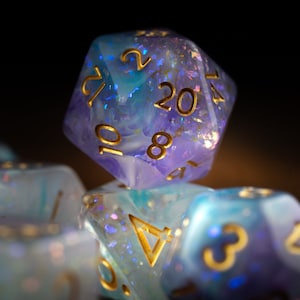 Space Dice / Celestial Stardrift / Polyhedral dice set / Sharp Edge Dice for D&D / dnd Resin Dice Set / Galaxy dnd dice set / space dnd dice
