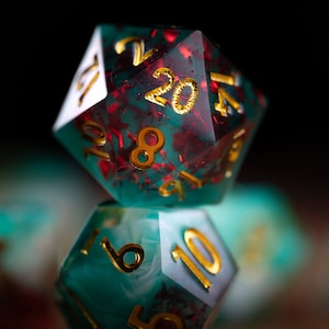 Space Dice / Interstellar Magma Tide - Sharp Edge Dice for dnd / dnd Resin Dice Set / Glitter Dice Set / Polyhedral dice set / Ocean dice