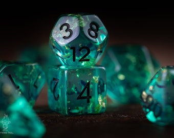 Space Dice / dnd dice - Astro Glow / dnd Resin Dice Set / Glitter Dice Set / Polyhedral dice set / Blue Dice purple