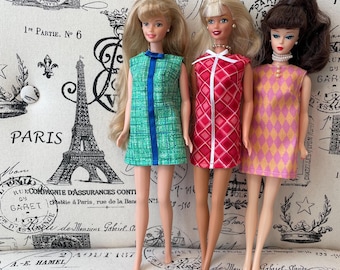 Vestido de muñeca de 11,5 pulgadas - Estilo vintage, varias versiones