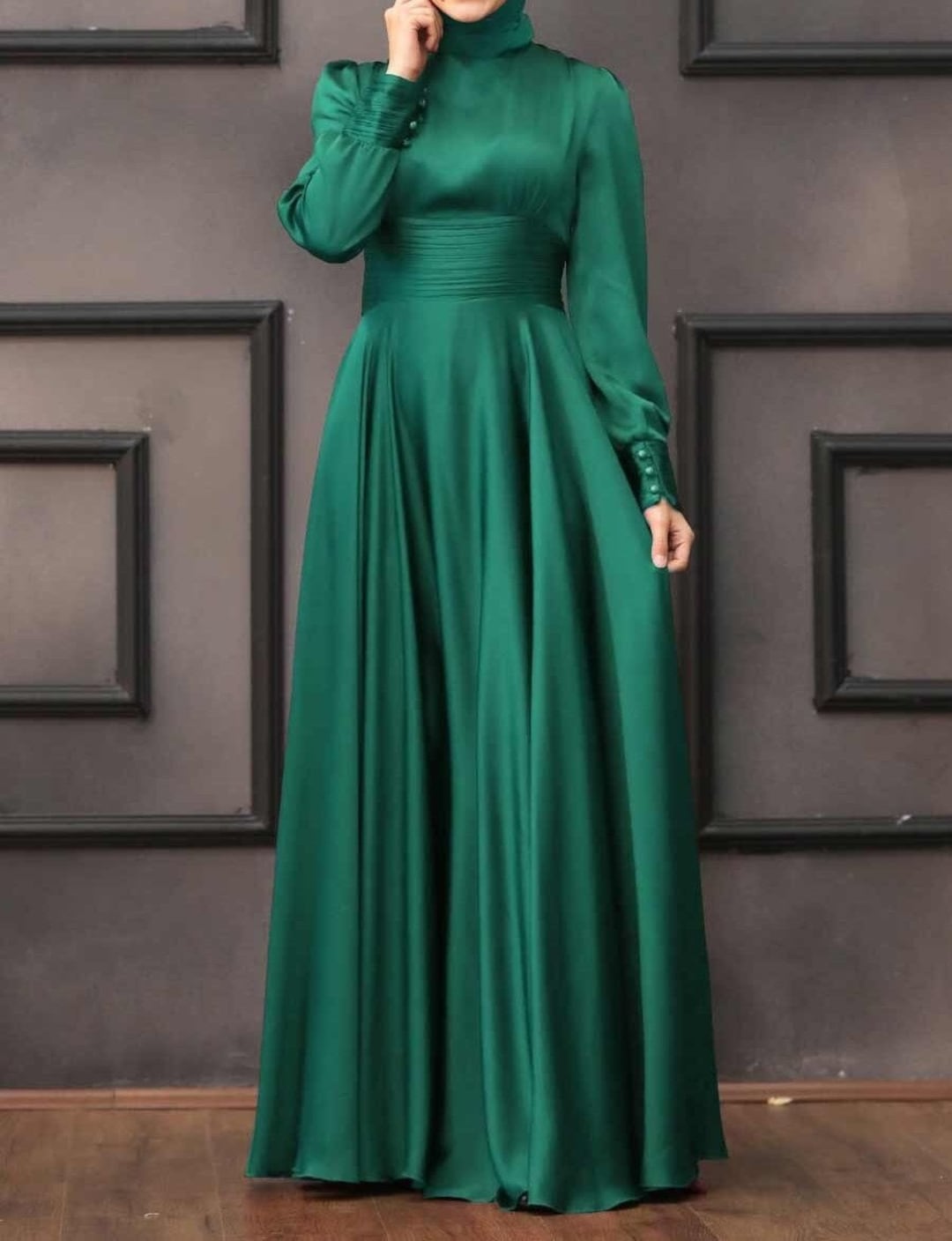 Jameelah Satin Gown/ Evening Dress/ Wedding Guest Dress/ Elegant Dress ...