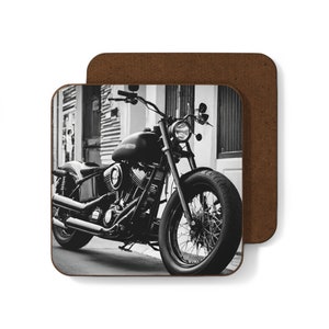 Dad Birthday Gift Motorcycle Coaster Men Cozy Garage White and Black Coaster Bedroom Kitchen Item Bike Decor Gift for Riders