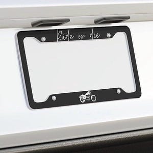 Ride or Die Motorcycle License Plate Frame Motorbike Car Accessory Boyfriend Anniversary Gift Men Gift for Riders motorcycle plate custom