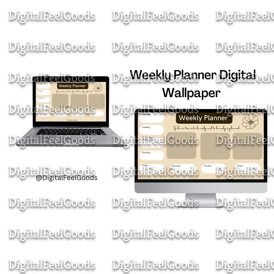 Desktop Digital Planner Wallpaper - Etsy