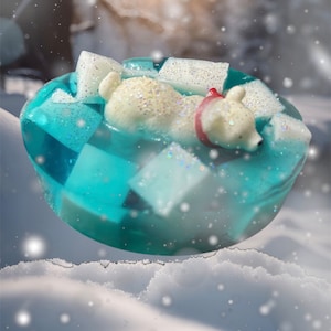 Cute Polar bear on iceberg soap! Lovely Christmas gift!