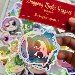 Dungeon Meshi TBH Creature Holographic Vinyl Stickers