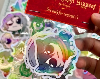 Dungeon Food TBH Creature Holographic Vinyl Stickers