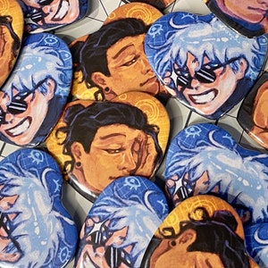 JJK Satosugu Jujutsu Kaisen Gojo Satoru Geto Suguru Heart Buttons