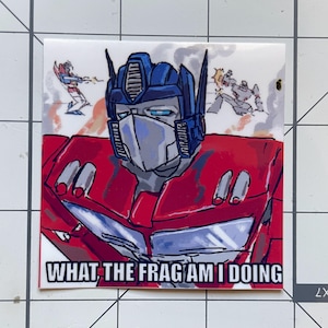 TF Transformers Optimus Prime Megatron Starscream Maccadam Vinyl Sticker