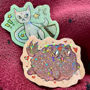 MXTX SVSSS Bingqiu Bingpup Nyanzun Holographic Vinyl Stickers