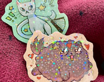 MXTX SVSSS Bingqiu Bingpup Nyanzun Holographic Vinyl Stickers
