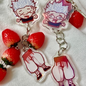JJK Gojo Satoru *236 Spoilers* Holographic Charms Keychain - READ DESC.